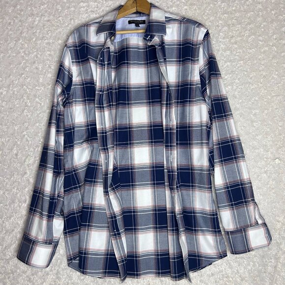 Banana Republic Non Iron Camden Fit‎ Plaid Button Down Size Large - Picture 5 of 5